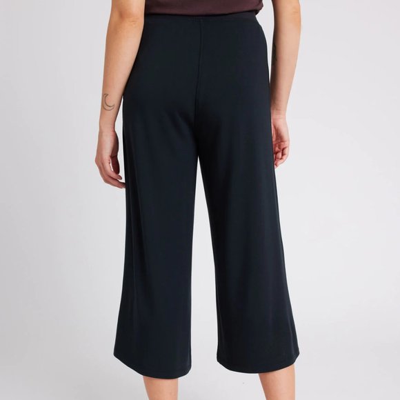Kit and Ace BRUSHED LOUNGE CROPPED PANTS Black Size S - Picture 2 of 4